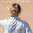 thumbnail image 2 of French Concord Flat Hair Clips - 6PCS Curved Hair Claw No Slip Hair Clips Strong Hold Clip Hair Claw for Women, 2 of 11
