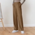 thumbnail image 3 of RUTAYY Women's Casual Pants with Pockets Comfortable Loose Fit Straight Leg Everyday Wear Classic Chic Trousers, 3 of 7