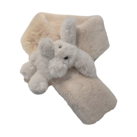 JZROCKER Winter Shawl Warm Scarf Thick Neck Warmer Stylish Rabbit Scarf Neckwear