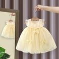 thumbnail image 4 of Povozer Baby Girl Dress Tutu Ruffle Sleeveless Dresses Party Outfits Birthday Dress(White,12-18M), 4 of 5