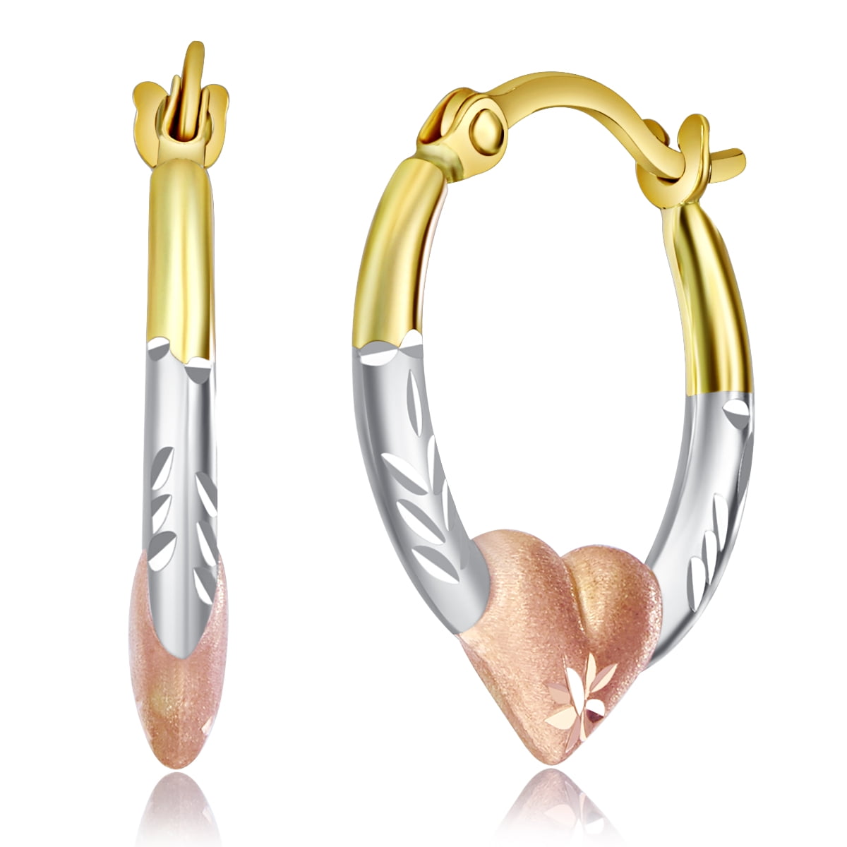 3Ct Oval Cut D/VVS1 Diamond Three Stone Hoop Earrings 14K White Gold Finish