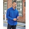 thumbnail image 5 of COOFANDY Men's Western Cowboy Shirts Long Sleeve Cotton Casual Button Down Work Shirt with Pockets, 5 of 6