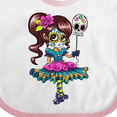 thumbnail image 4 of Inktastic Día de los Muertos girl with decorative skull balloon Boys or Girls Baby Bib, 4 of 4