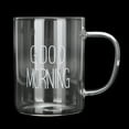 thumbnail image 2 of Mug Glass Coffee Cup 12oz Glass Mug Cappuccino Latte Glass Cup, Clear Insulated Borosilicate Glass Coffee Mug Milk Tea Cup Gift, 2 of 5