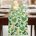 thumbnail image 3 of Table Runners 90 Inches Long Dress Scarves, St. Patrick's Day Farmhouse Coffee/Dining/Kitchen Table Runner for Living Room, Spring Shamrocks Green Love Heart Hats 13x90 Inch, 3 of 9