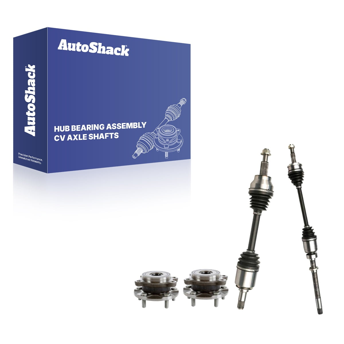 AutoShack Front CV Axle Shaft & Wheel Hub Bearing Assembly, 5-Lugs, Driver & Passenger Side, ABS compatible - sensor not included for Toyota RAV4 2006-2012 4WD 2.4L 2.5L