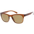 thumbnail image 2 of Faux Wood Textured Horn Rimmed Square Sunglasses Polarized Lens 52mm (Brown / Brown), 2 of 4