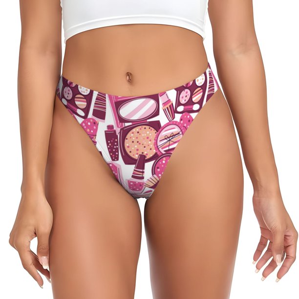 Balery Cute Girl Tangas de Algodón para Mujer con Estampado – Ropa Interior Sexy, Transpirable, G-string-X-Large