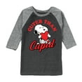 thumbnail image 1 of Peanuts -  Valentine's Cuter Than Cupid  - Toddler And Youth Raglan Graphic T-Shirt, 1 of 7