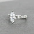 thumbnail image 2 of 1.00 TCW Marquise Cut Vintage Engagement Ring 18K White Gold, 2 of 3