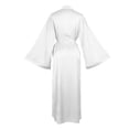 thumbnail image 5 of siminsem Women‘s Satin Robe Long Sleeve Silk Sleepwear Kimono Bathrobe Lightweight Loungewear Dressing Gown Full Length Nightgown Bridal Party Robe with Pockets, White,XXL, 5 of 8