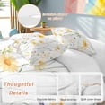 thumbnail image 2 of 3 Piece Yellow Daisy Floral Duvet Cover Set Full Size, Microfiber Comforter/Quilt Cover with Corner Ties and 2 Pillowcases, Spring Rustic Botanical Flowers All Season Soft Bedding with Zipper Closure, 2 of 8
