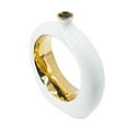 thumbnail image 2 of A&B Home Open Center Circular Vase - White, Gold Finish, 2 of 6
