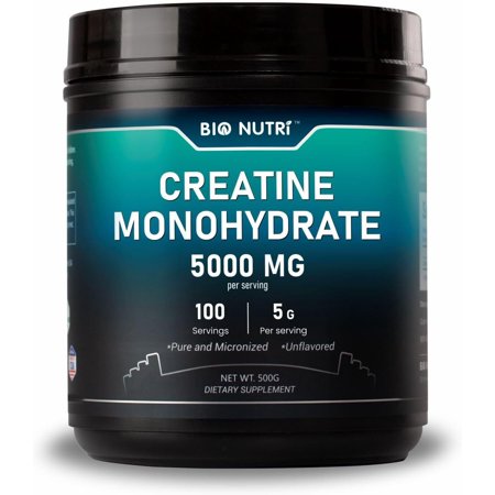Pure Creatine Monohydrate 500 Gram Powder Micronized 100 Servings 5g Per Serving