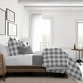 thumbnail image 4 of Lumberjack Check Gray/White Comforter Set Queen, 4 of 5