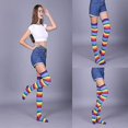 thumbnail image 4 of Long Tube Socks Rainbow Socks Colorful Striped Socks High Socks Women Socks Knee-high Socks, 4 of 5