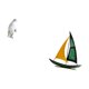 thumbnail image 5 of Escultura de pingüino,Escultura de pingüino para decoración nórdica del hogar,Figura de velero,Escultura de velero de hierro para decoración de oficina y hogar,Estatua de barco de, 5 of 8