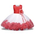 thumbnail image 2 of Mercatoo Toddler Girls Sleeveless Flower Prints Princess Dress Custume Dress Dress Show Dress Baby Chambray, 2 of 5