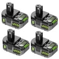 thumbnail image 1 of 4pcs 18V 5Ah Li-ion Battery For Ryobi ONE+ Replacement For P108/P107/P105/P104/P103/P102/RB18L50 /BPL1820 Real Capacity, 1 of 9