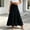 Black, variant on Qulqfy Womens Summer Maxi Pleated Long Skirts Flowy Boho Ruffle Drawstring High Waisted Black Skirt L