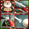 thumbnail image 3 of Festive Christmas Santa Claus Banner Decorative Ornaments Ho Ho Ho for Holiday Party Celebration Indoor Decoration, 3 of 9