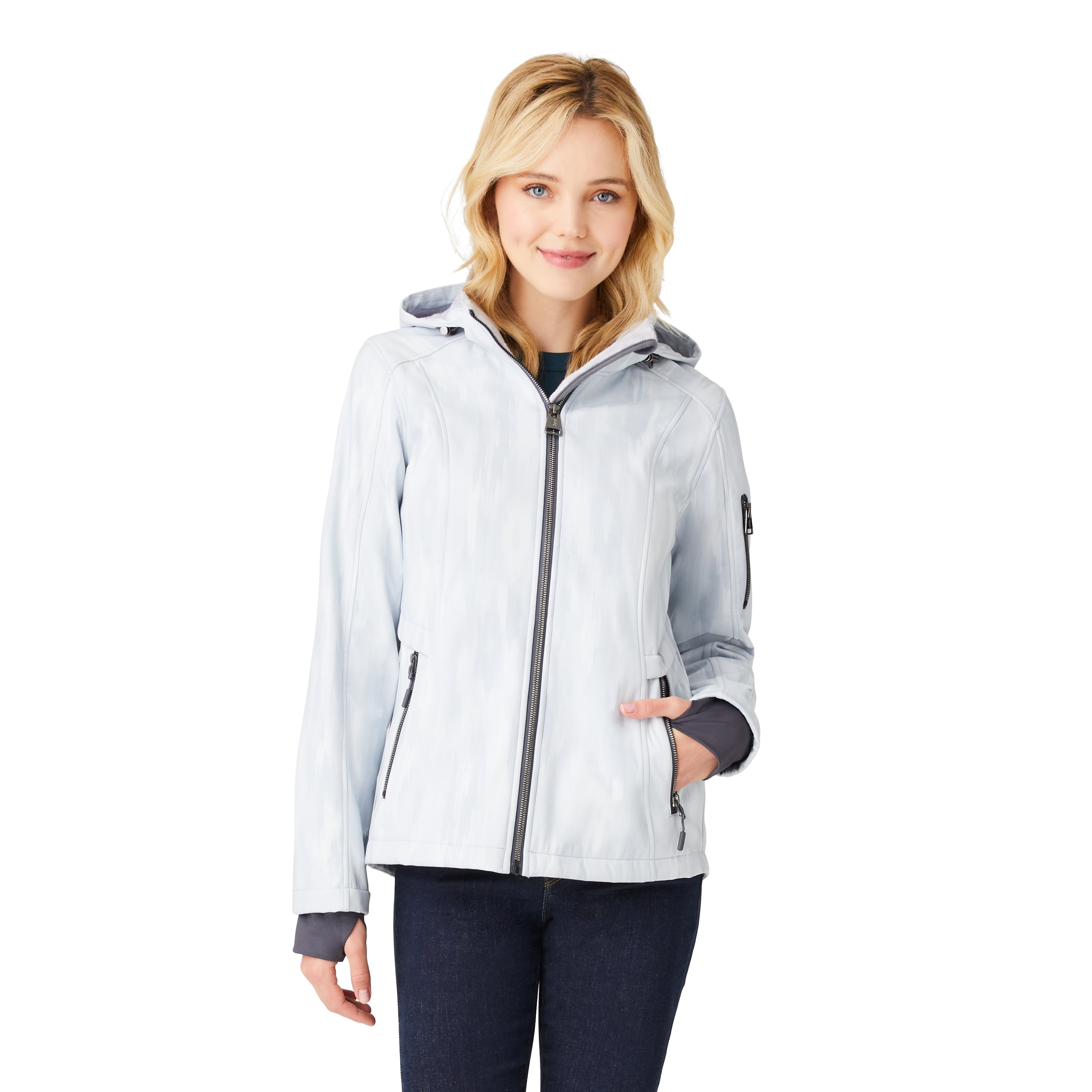 Free Country Women's Aeris Super Softshell® Jacket Silver Chip L