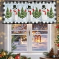 thumbnail image 5 of Valances for Windows Christmas Snowman Rod Pocket Cafe Window Treatments Valance Curtains for Kitchen Bathroom Laundry Basement Windows 42"x18", 5 of 7