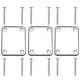 thumbnail image 1 of 3 Placas de Mástil Rectangulares de Acero Resistente con 4 Orificios para Guitarra y Bajo., 1 of 5