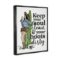 thumbnail image 3 of Cowgirl Soul Clean & Boots Dirty Phrase Novelty Graphic Art Jet Black Framed Art Print Wall Art, 3 of 6