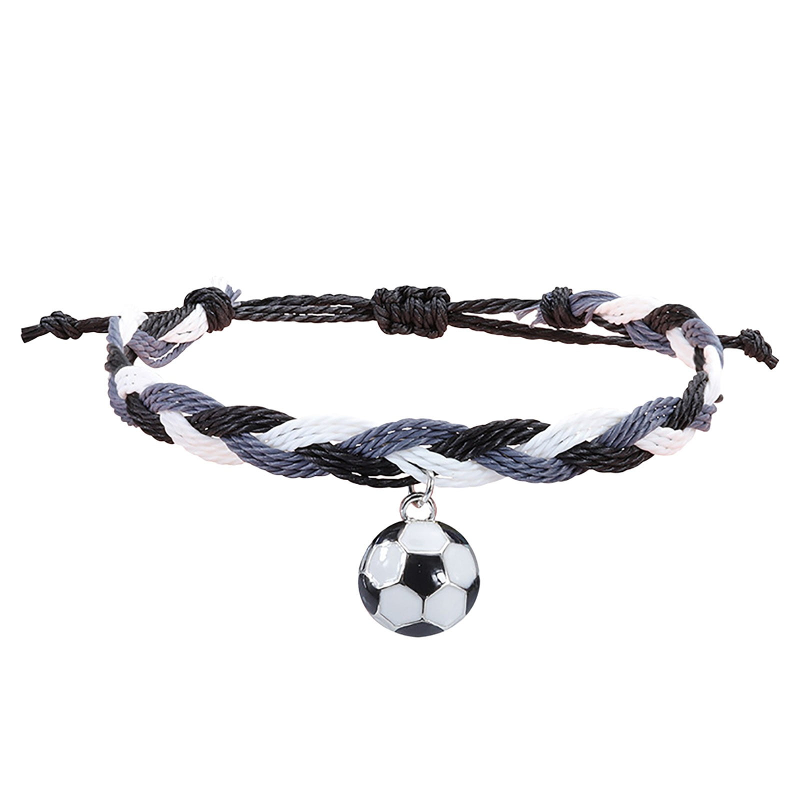 mnjin soccer charm bracelets soccer party favors black red white brown