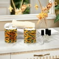 thumbnail image 4 of Yayeee 2 Pack Qtip Holder Bathroom Cotton Swab Canister with Lid Clear Dispenser Set, Yellow Sardines Pattern, 4 of 6