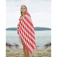 thumbnail image 2 of Red White Plaid Beach Towels Oversized Super Absorbent, Modern Farmhouse Buffalo Check Gingham Lightweight Bath Towel Quick Dry Sets For Bathroom/Pool/Rv Camping/Beach Play/Gym Room/Picnic 30"x60", 2 of 8