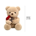 thumbnail image 6 of BGZLEU 17.8'' Cute Bear Doll with Rose, Soft Plush Bear Doll Stuffed Animal Toys Valentines Day Decor Gifts for Her/Girlfriend Lover Mom Kids (Beige), 6 of 7