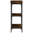 thumbnail image 2 of vidaXL Console Table with Shelves Smoked Oak 29.5"x11.8"x31.5", 2 of 6