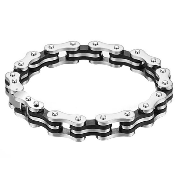 Newly Men's Bicycle Chain Stainless Steel Bracelet Folding Steel Chain Bracelet