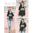 thumbnail image 2 of XCHQRTI Beach Shirts Women's Plus Size Graphic Tees Sunrise Sunset T-Shirts Casual Short Sleeve Vacation Tshirt, 2 of 9