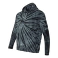 thumbnail image 2 of Dyenomite Tie-Dyed Hooded Pullover T-Shirt in Black S | 430VR, 2 of 3