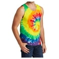 thumbnail image 5 of Mens Cotton Tank Top Tie-Dye Sleeveless Shirt for Sports, Gym, Fitness Multi Color Small, 5 of 6
