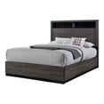 thumbnail image 2 of FOA Drummond 3-Piece Gray Wood Panel Bedroom Set - Queen + 2 Nightstands, 2 of 7