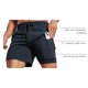 thumbnail image 4 of Shorts para Hombre CRZ YOGA 2 en 1 Secado Rápido 5" Forro Azul Marino, 4 of 6