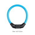 thumbnail image 2 of Candado de seguridad para bicicleta con combinación de código de 4 dígitos, candado de Cable antirrobo para bicicleta MTB, 2 of 2