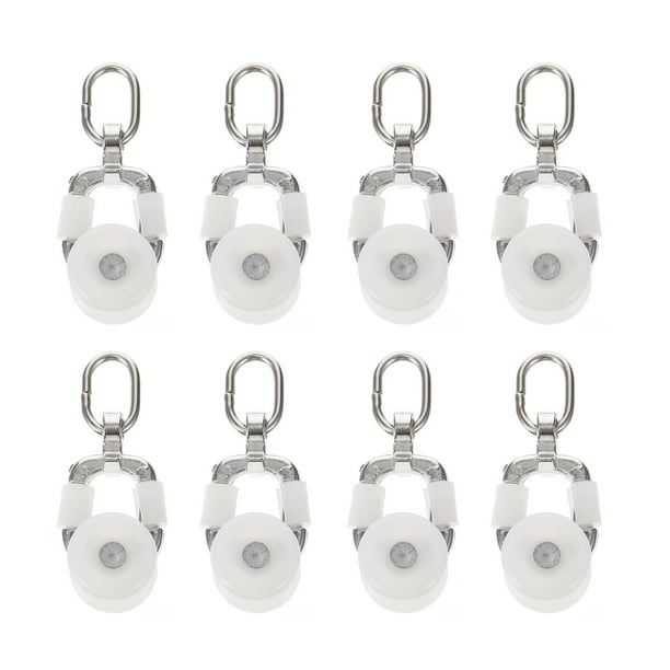 EeaseMX 20 piezas de rodillos de riel para cortina premium, riel de cortina de plástico, rueda deslizante