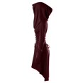 thumbnail image 4 of Womens Halloween Costumes 2024 Cosplay Gothic Dresses Women Costumes Hooded Vintage Pullover High Low Bandage Long Dress Cloak, 4 of 6