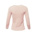 thumbnail image 3 of A2Y Women's Basic Casual Colorful 3/4 Sleeve Knit Pullover Sweator Top Blush S, 3 of 6