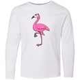 thumbnail image 3 of Inktastic Ladylike Flamingo Long Sleeve Youth T-Shirt, 3 of 5