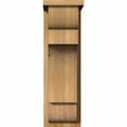 thumbnail image 2 of 8"W x 14"D x 26"H New Brighton Rough Sawn Corbel w/Backplate, Western Red Cedar, 2 of 9