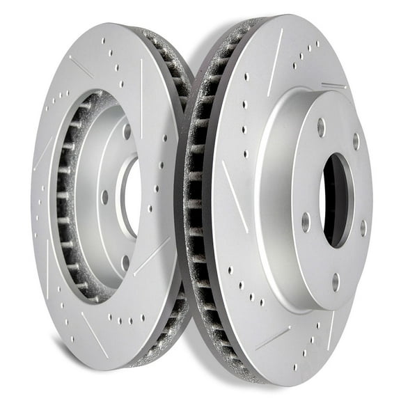 SCITOO Brakes Rotors 2pcs Front Drilled Slotted Discs Brake Rotors Brakes Kit fit for Chevy Blazer S10,97-04 for GMC Jimmy,98-04 for GMC Sonoma,98-00 for Isuzu Hombre,1997-2001 for Oldsmobile Bravada