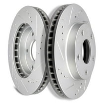 SCITOO Brakes Rotors 2pcs Front Drilled Slotted Discs Brake Rotors Brakes Kit fit for Chevy Blazer S10,97-04 for GMC Jimmy,98-04 for GMC Sonoma,98-00 for Isuzu Hombre,1997-2001 for Oldsmobile Bravada
