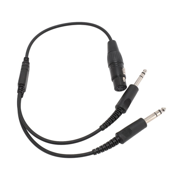 Adaptador De Auriculares XLR De 5 Pines A GA Dual, Plug And Play Flexible Adaptador De Auriculares De Aviación De Enchufe Dual XLR A GA De 5 Pines Macho A Hembra Resistente Para