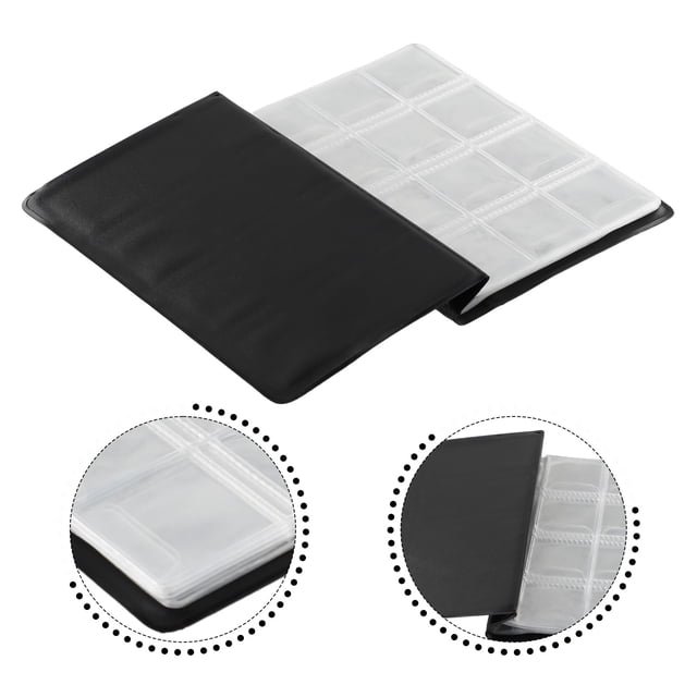 3 Pcs Black Commemorative Album, 120 Grid PVC Coin Book Coin Collection Bandwing Silver Coin Commemorative Coins